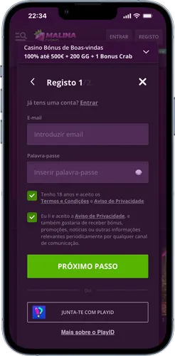 Malino casino pt Insira o e-mail