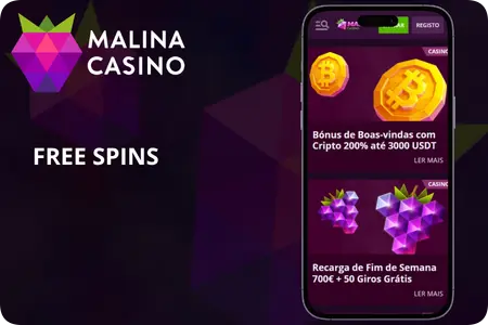 Free spins e ofertas de recarga no Malina Casino